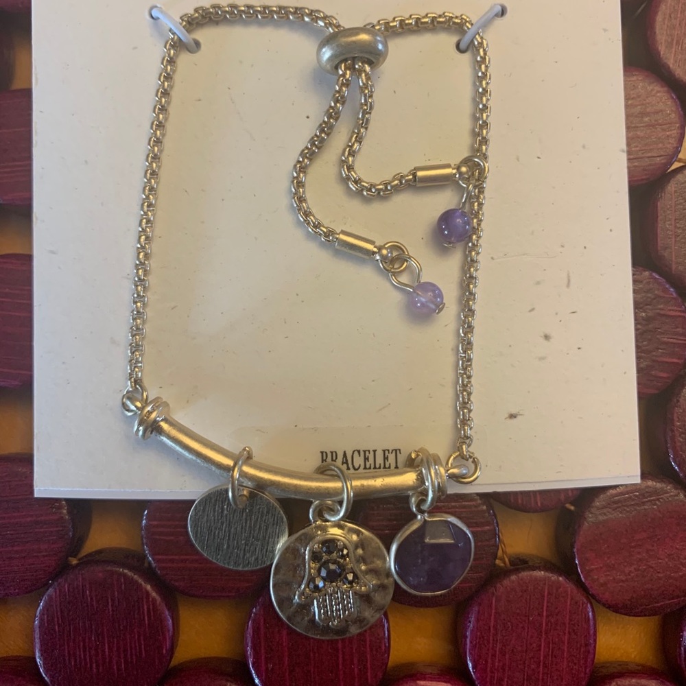 18 Birch Market silver and purple bracelet. New